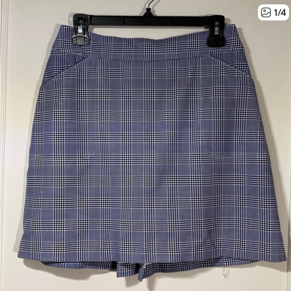 Peter Millar Blue Plaid Mini Skirt